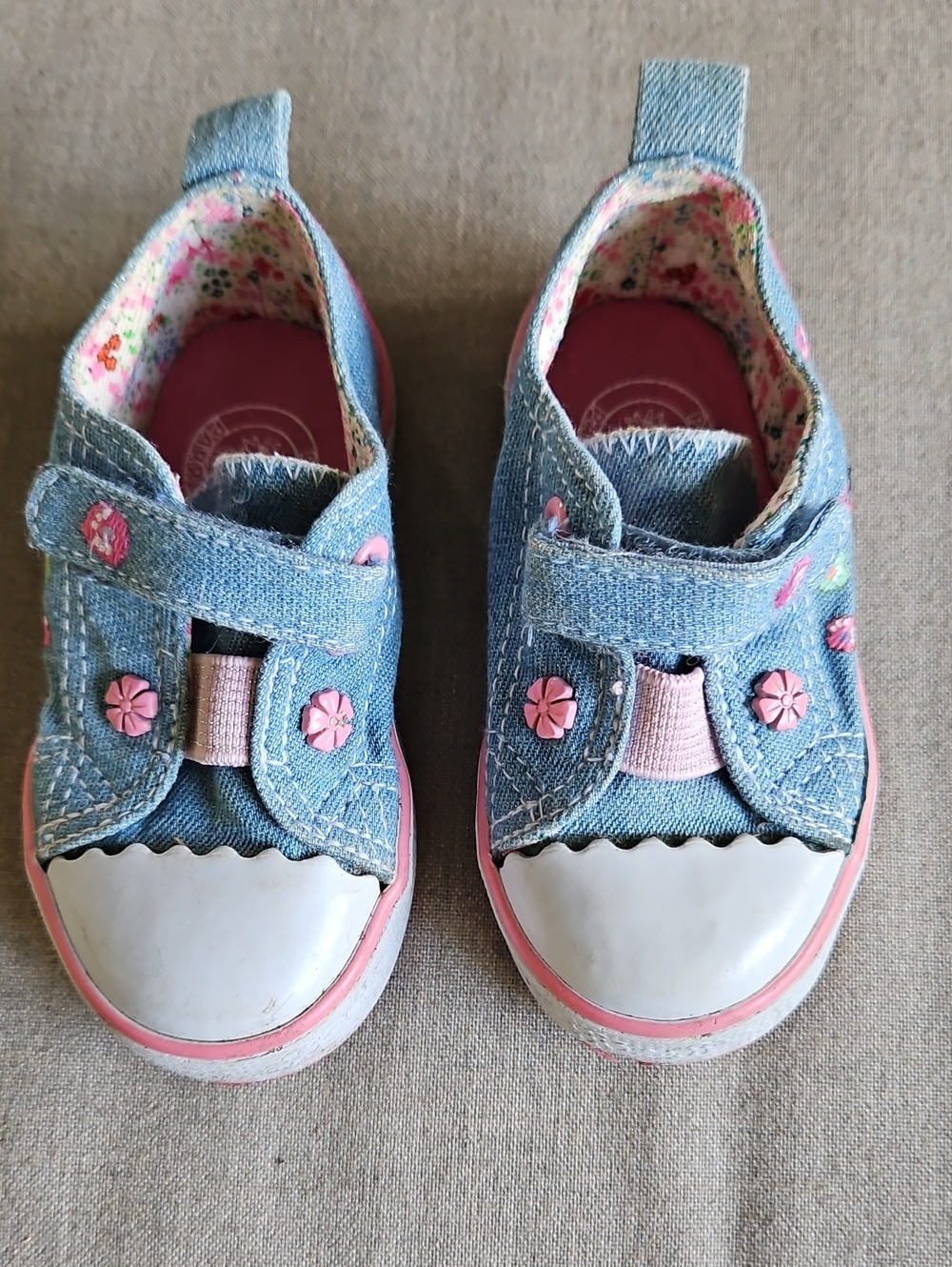 Poll Parrot Kids Girls Canvas Flower Power Sneakers 4M